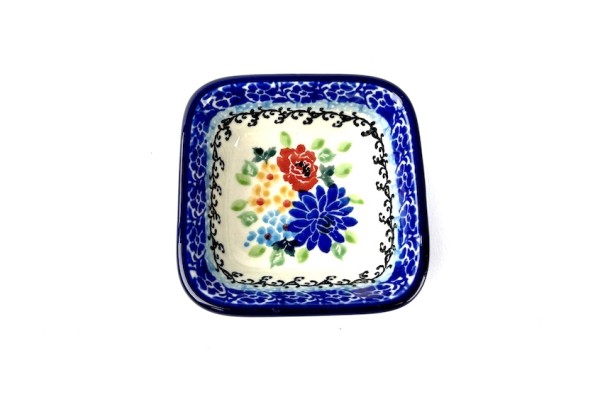 604 Bunzlau vierkant schaaltje 8 x 8 cm 3264X 604 Kleine vierkante schaaltjes 8 x 8 cm